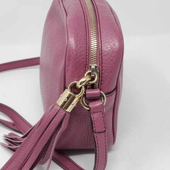 Auth Gucci Disco Camera Pink Leather Crossbody Bag - Picture 7 of 15